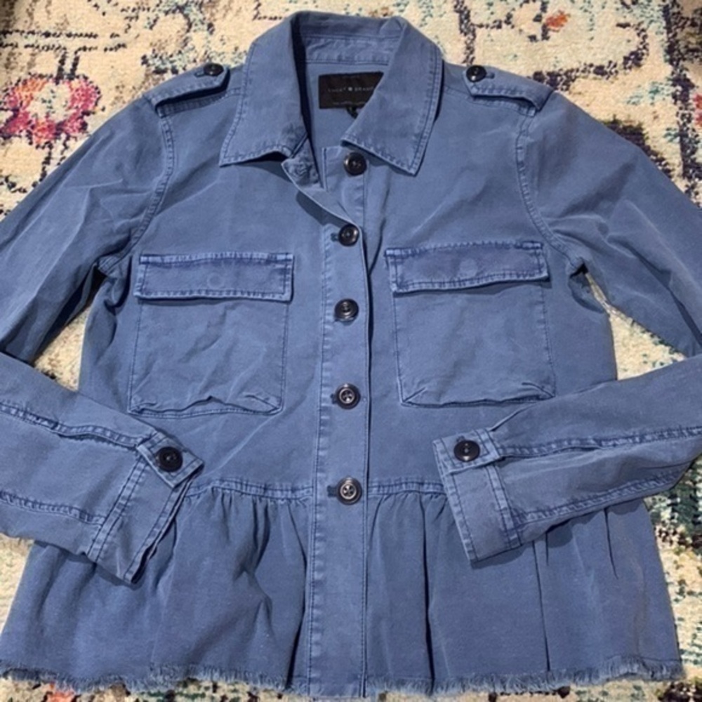 Lucky Brand button down shirt/ light jean jacket size small .Excellent Condition